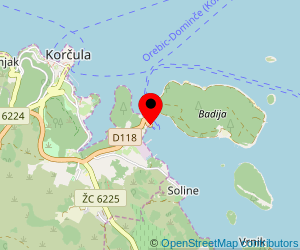 Map of ferry port Korcula (Domince)