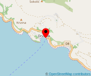 Map of ferry port Drvenik