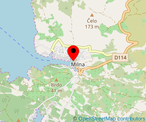 Map of ferry port Milna (Brac)