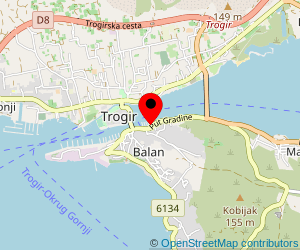 Map of ferry port Trogir