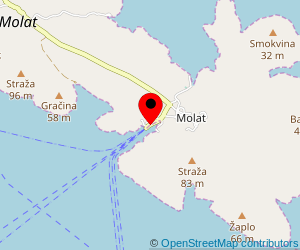 Map of ferry port Molat