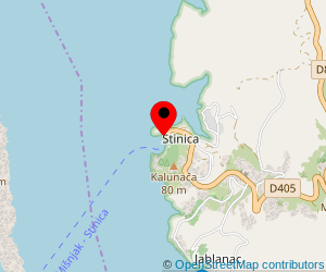 Map of ferry port Stinica
