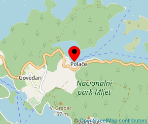 Map of ferry port Polace (Mljet)