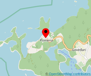 Map of ferry port Pomena (Mljet)