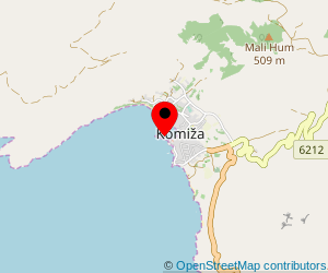 Map of ferry port Komiza