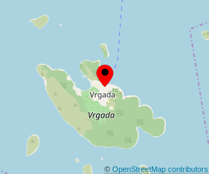 Map of ferry port Vrgada
