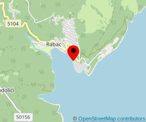 Map of ferry port Rabac