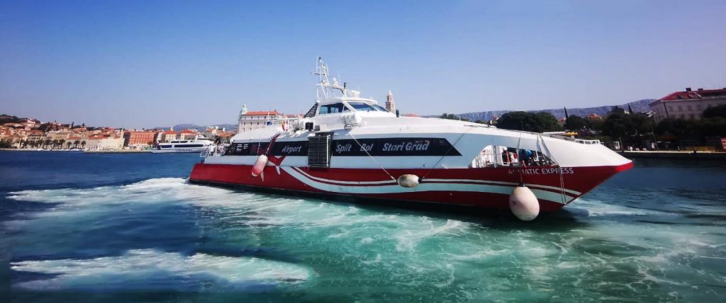 fast catamaran ferry line connecting Split and Sutivan on Brač Island
