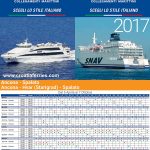 SNAV Ferries Schedules for 2017