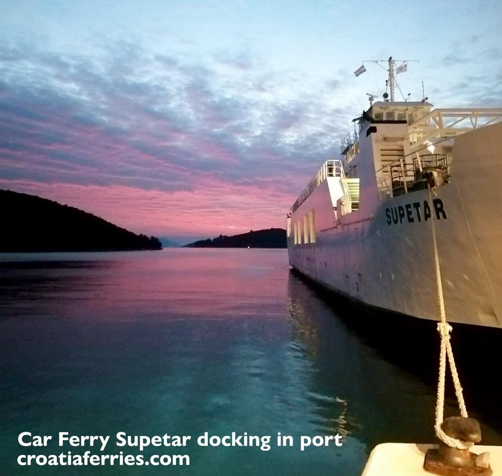 Supetar docking in port