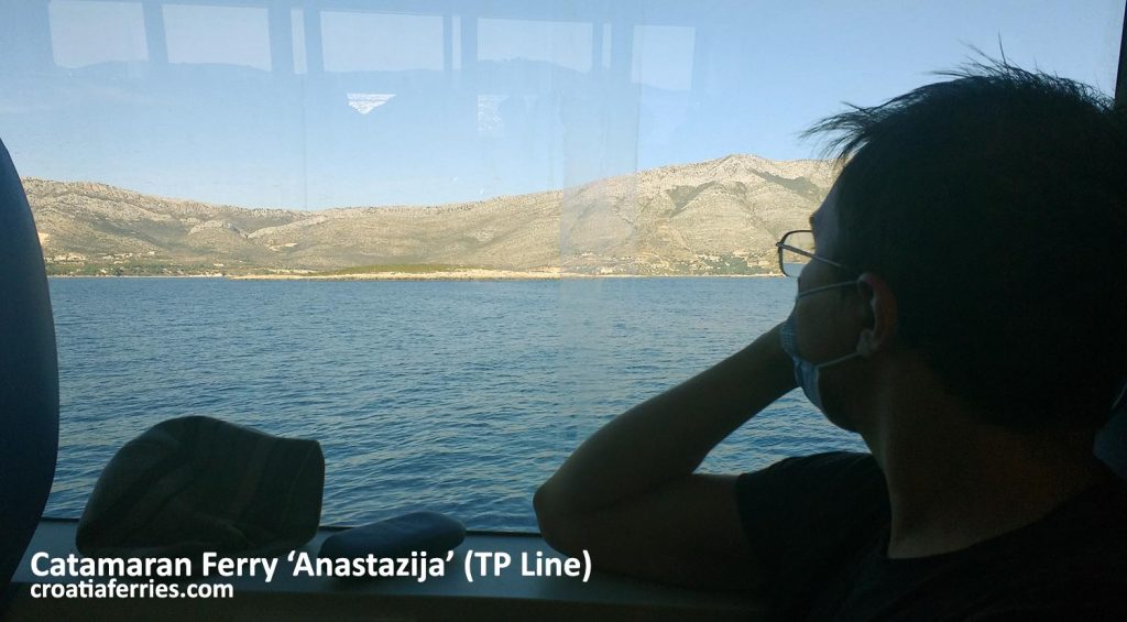 Enjoying a trip with Catamaran ‘Anastazija’ with views of Adriatic sea, Croatia