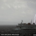 Photo: Ferry Bartol Kasic sailing through a thunderstorm