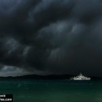 Ferry and Approaching Storm