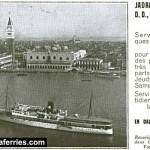Jadranska Plovidba Venice to Dalmatia advert from 1937