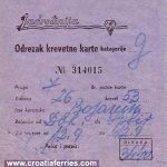Dubrovnik to Split Ferry Ticket – Jadrolinija (1980s)