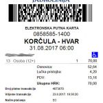 Jadrolinija’s E-ticket Catamaran Korcula – Hvar 2017