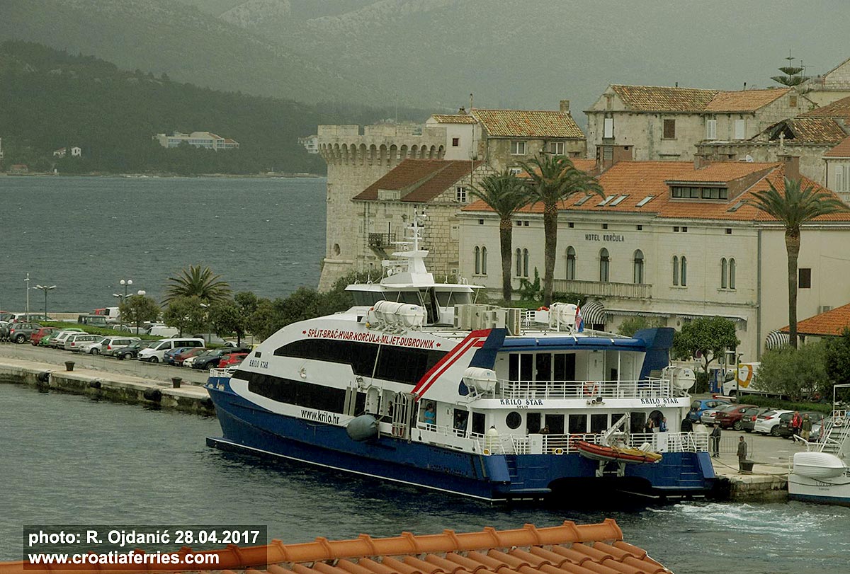 Catamaran Krilo Star in Korcula port