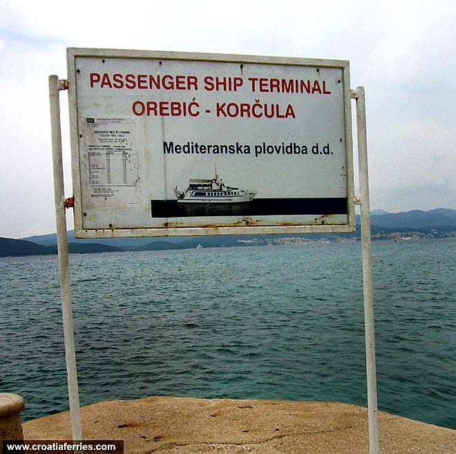 Foot Passenger Ferry Terminal in Orebic port