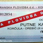 Ferry ticket Korcula - Orebic